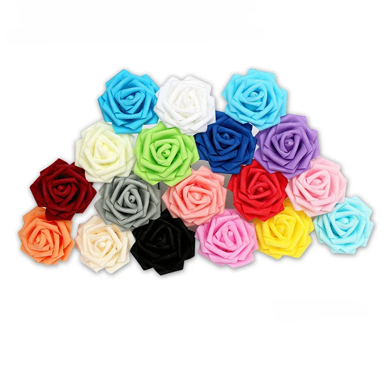 30 шт./лот 8СМ Искусственные розы из пенопласта для свадебного букета, украшения дома, детских вечеринок, скрапбукинга и творчества.