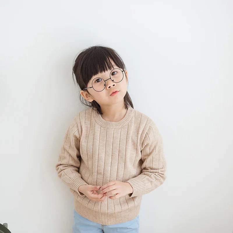 Свитера для девочек и мальчиков сезон осень зима Детские вязаные свитера пуловер