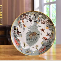 ceramic tableware is used to decorate luxury goods decorate animals forests porcelain dinner plates fruit trays and gifts