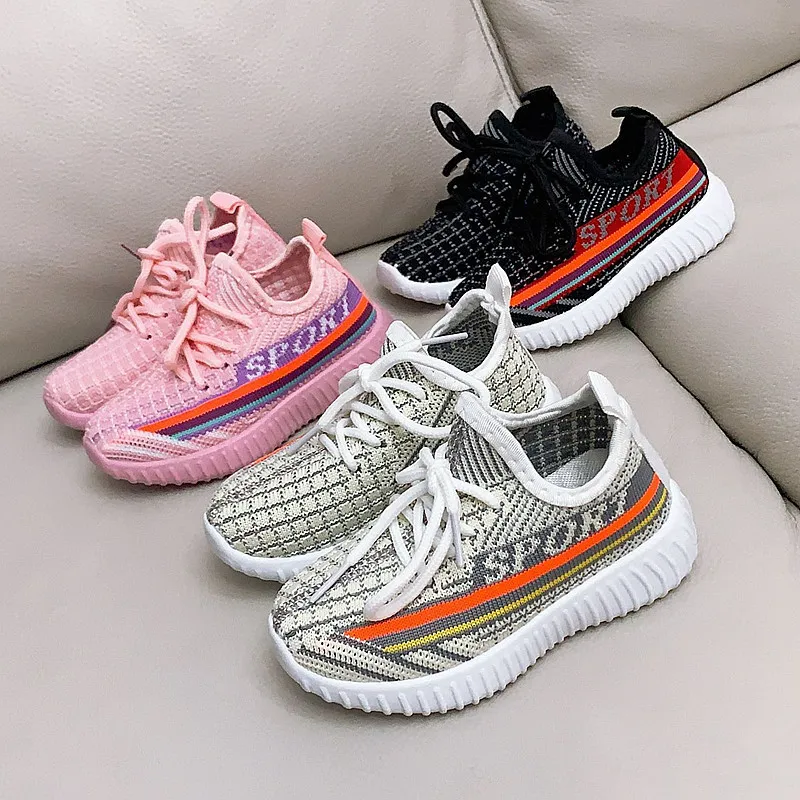 Sports Shoes for Girls Boys Sneakers Kids Antislip Soft Bottom Baby Sneaker Casual Flat Children Size 22 - 33 | Детская одежда и