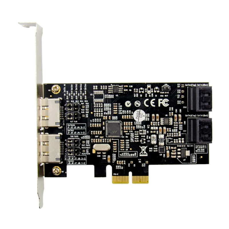 

Плата расширения RAID 88SE9230 Pcie SATA3.0 2-ESATA + 4-SATA RAID для ПК и ноутбуков
