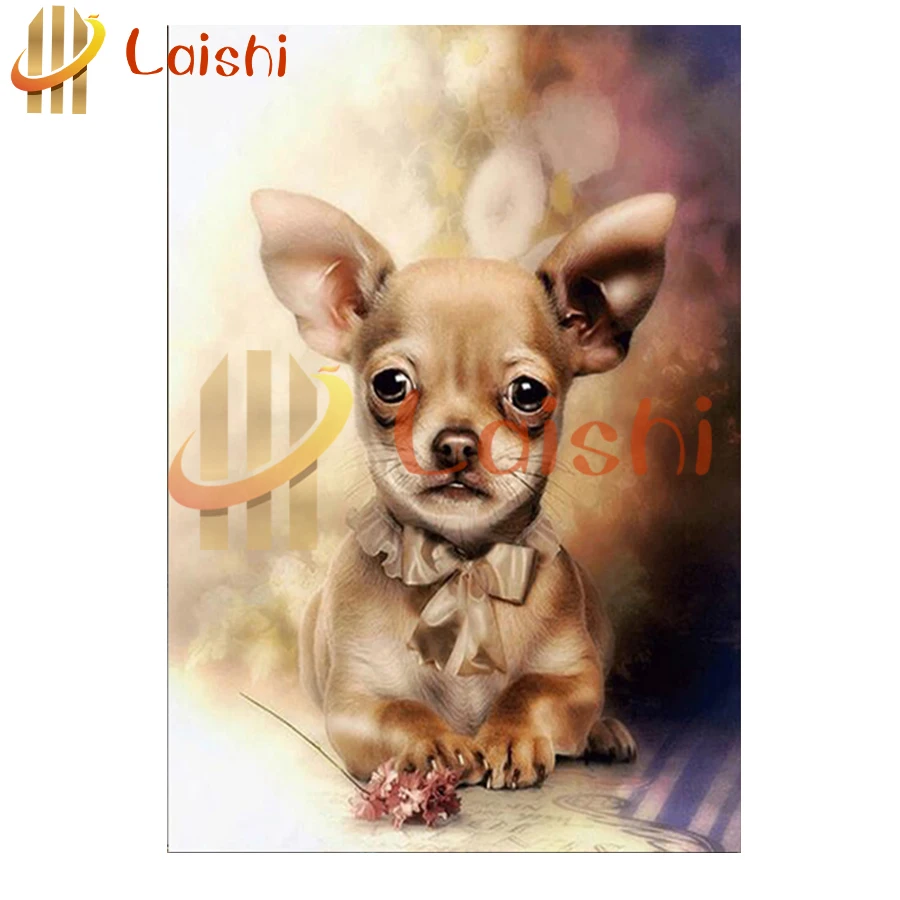 

Diamond embroidery chihuahua diamond mosaic diamond painting full square round stitch cross rhinestone pictures Home Decoration