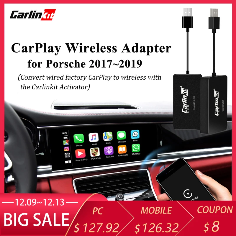 Carlinkit CarPlay беспроводной активатор для Porsche~ Panamera Cayenne автомобиль с CarPlay