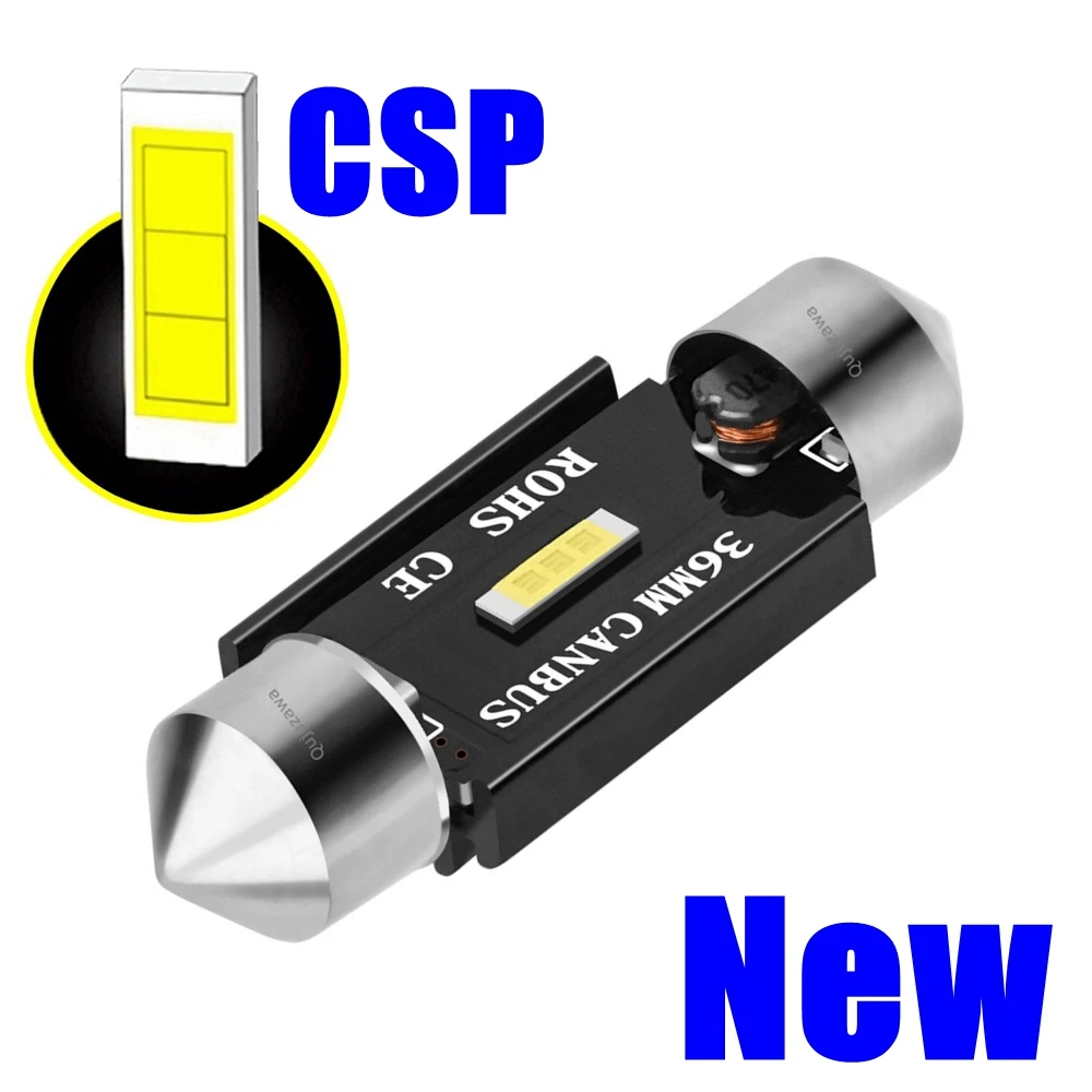 Гирлянда CSP светодиодный лампы 31 мм 36 мм 39 мм 41 мм C5W C10W супер яркий автомобильный купольный светильник Canbus без ошибок авто интерьерные лампы для чтения