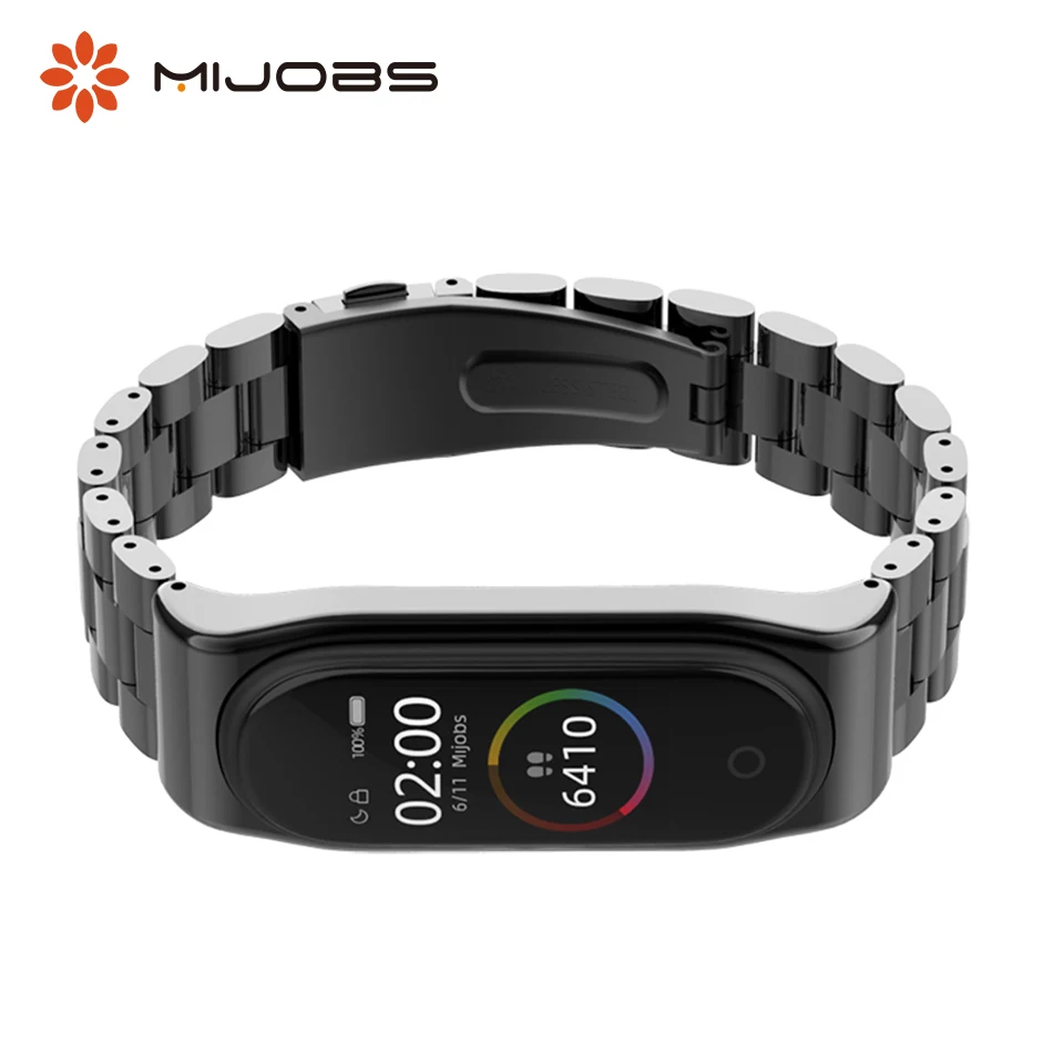 Mi jobs mi Band 4 ремешок на запястье металлический Безвинтовой из нержавеющей стали для Xiaomi mi Band 4 умные часы mi band 3 Band Браслет
