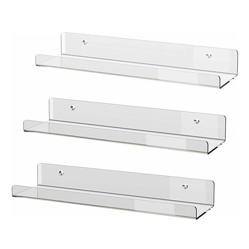 

Новый прозрачный акриловый держатель для книг и фотографий, настенный держатель, полка, офисный органайзер, 3 шт.