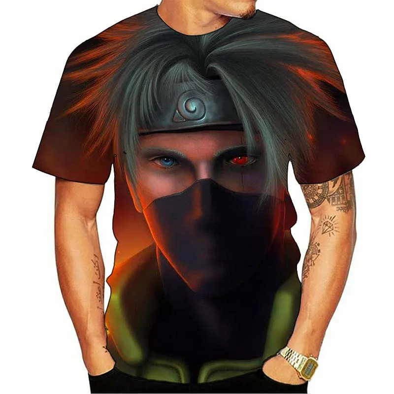 

2021 Summer Men's Casual Large Size 3D Japanese Anime T-Shirt Children's Personalized Printing Fashion Top