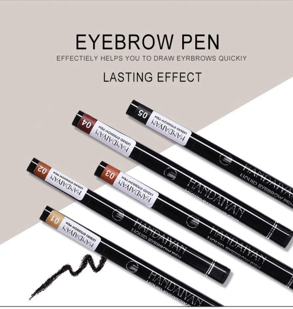 Карандаш для бровей прочный с четырьмя головками жидкий водонепроницаемый