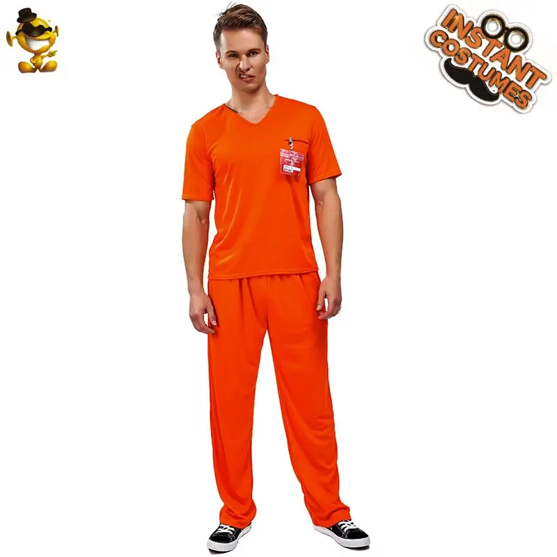 Костюмы для взрослых и мужчин костюмы косплея на Хэллоуин карнавал ролевые игры костюм заключенного одежда