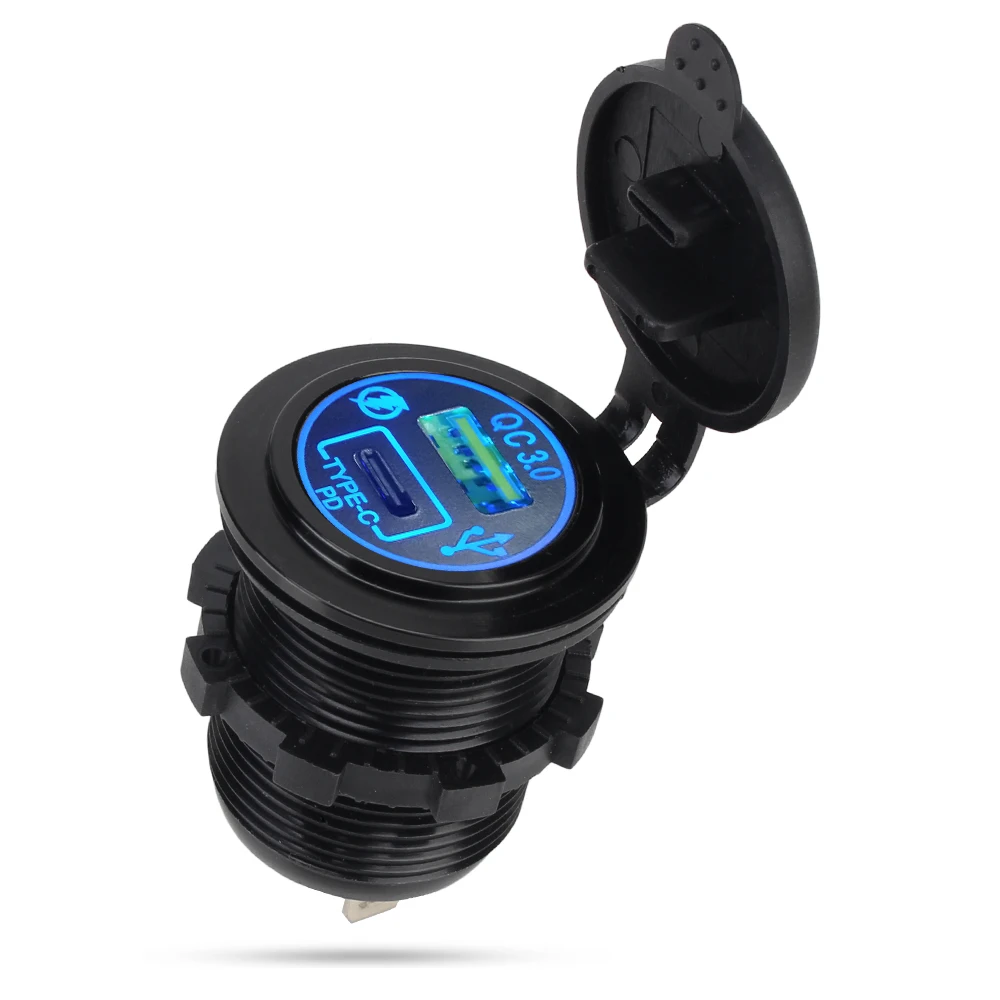 

USB-адаптер для автомобильного зарядного устройства, 5 В, 40 Вт, QC3.0