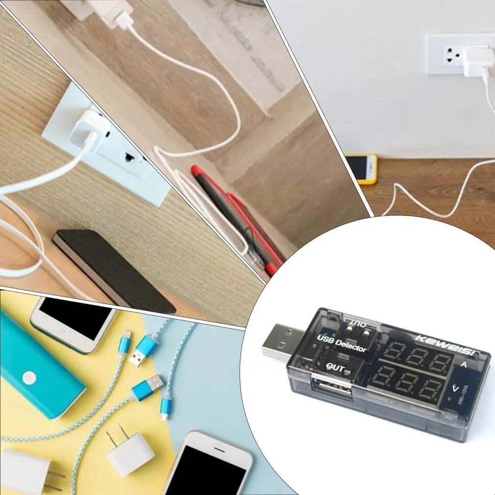 Новинка двойной дисплей телефон с двумя USB-портами устройство для измерения