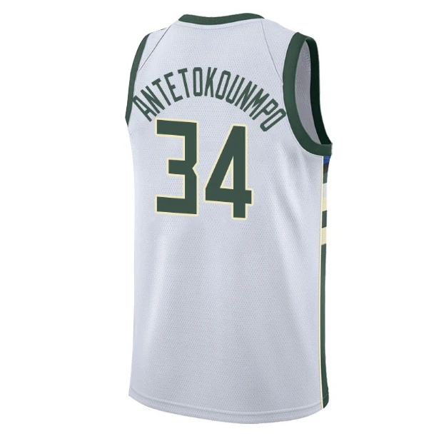 

2021 American Basketball Clothes #34 Antetokounmpo Tatum Walker European Size Ball Pants T-Shirts Cool Tops Loose Clothing