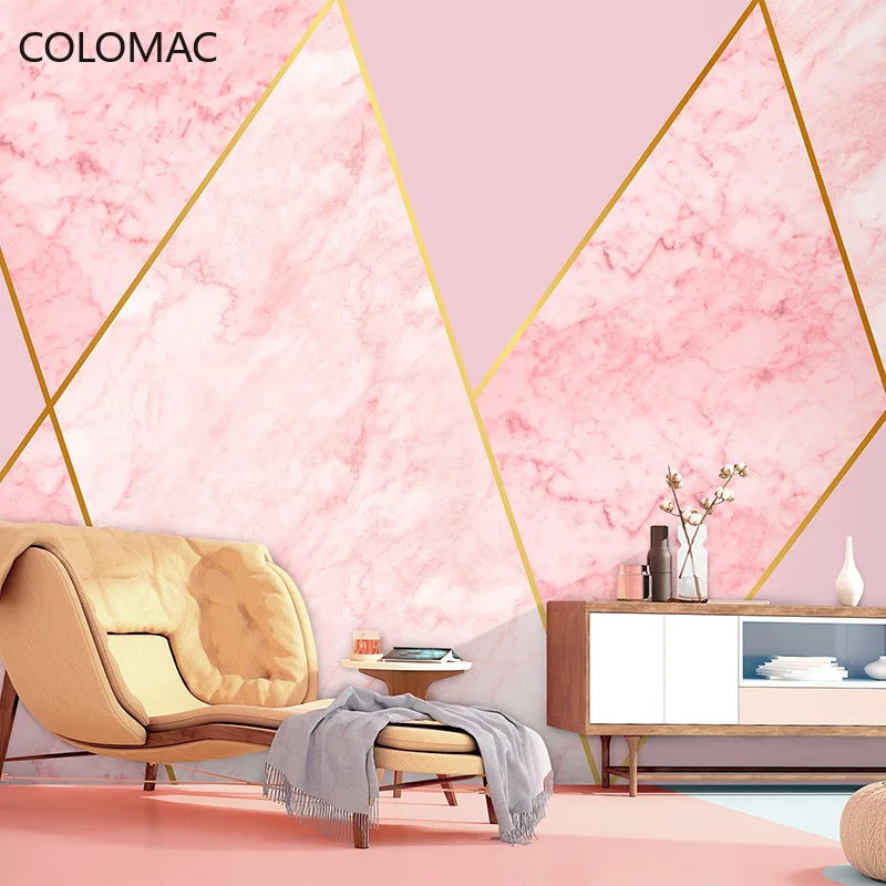 

Colomac Custom 8D European Geometric Wallpaper Bedroom Background Decoration Mural Home Wall Sticker for Decor Dropshipping