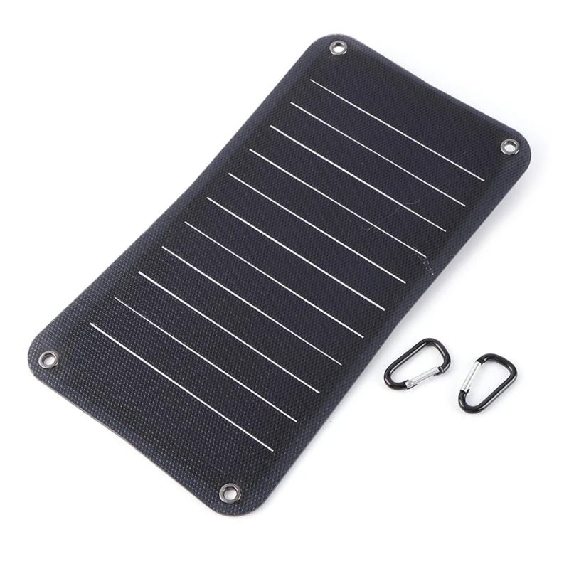 

M6CA Semi-flexible Sunpower Battery 10W ETFE Solar Panel Charger for Cellphone Camera Outdoor Camping Power Source