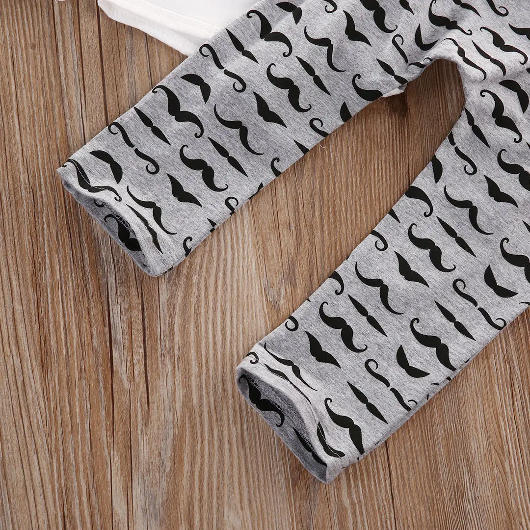 

3PCS Newborn Infant Baby Boy Cotton Tops Romper+Pants Legging+Hat Outfits Clothes Set