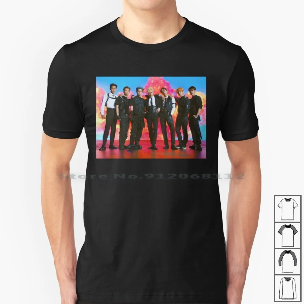 Футболка Superm 100% хлопок Kpop Корея Pop Nct 127 Exol 2020 Kai Baekhyung Taemin Shinee Ten Lucas Taeyong | Мужская