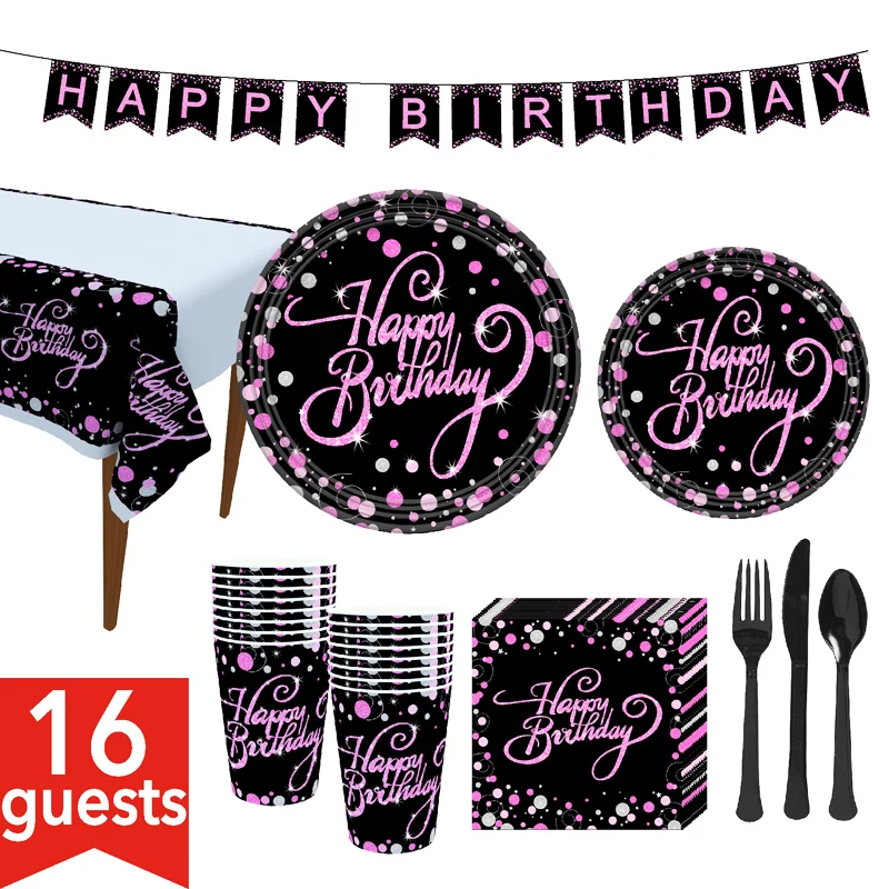 Крутой набор одноразовой посуды для дня рождения мальчиков и девочек | Дом сад