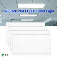20 Pack 2x4 FT LED Flat Panel Ceiling Light, 75W Ultra Slim Edge-Lit Panel Light Fixture
