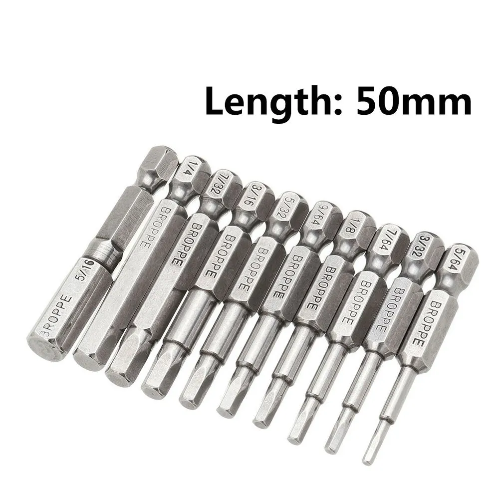 Hex Head Allen Wrench Drill Bit Set Quick Release Magnetic Screwdriver Tip Long Bits 10pcs | Инструменты