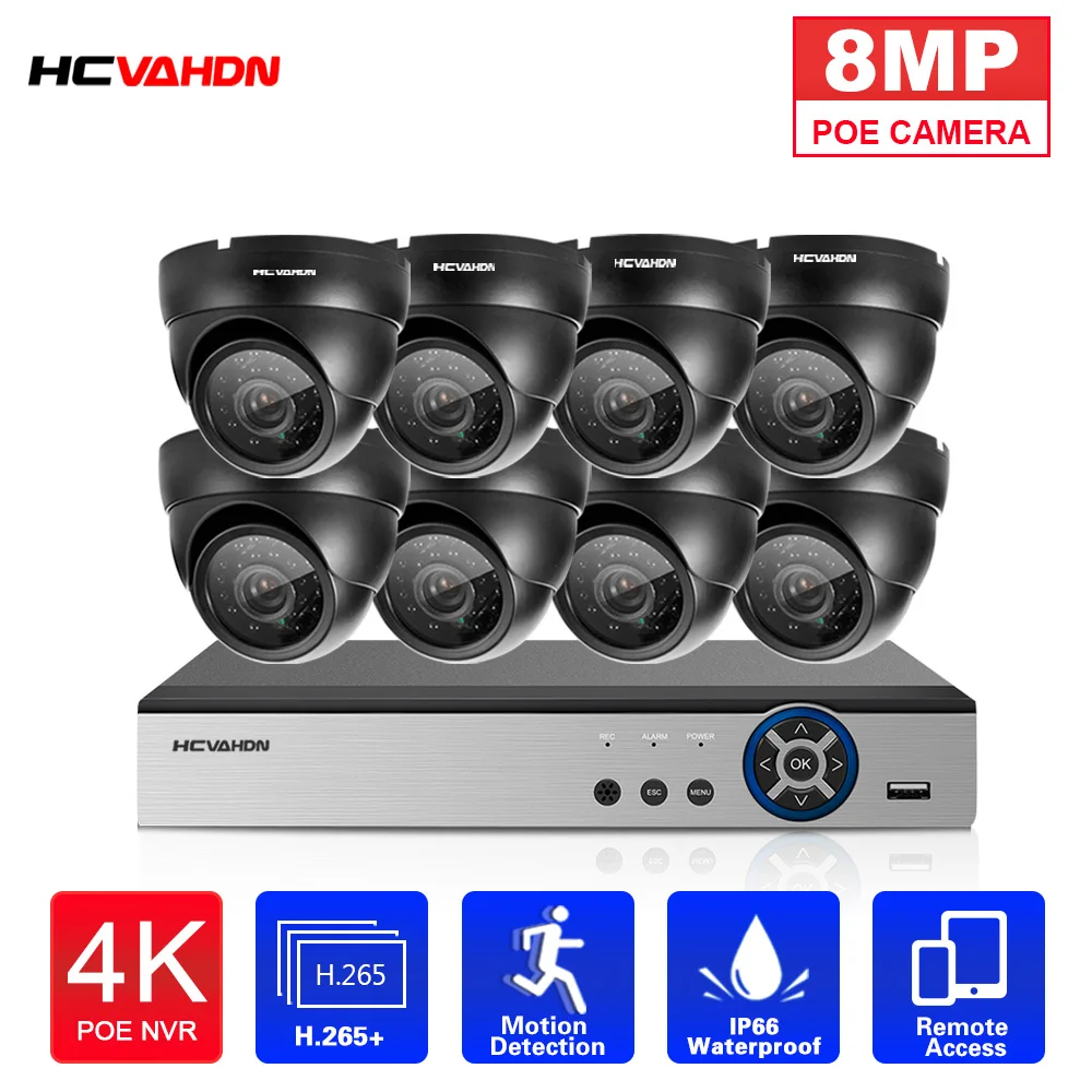 Камера видеонаблюдения POE 4K 8 каналов МП | Безопасность и защита