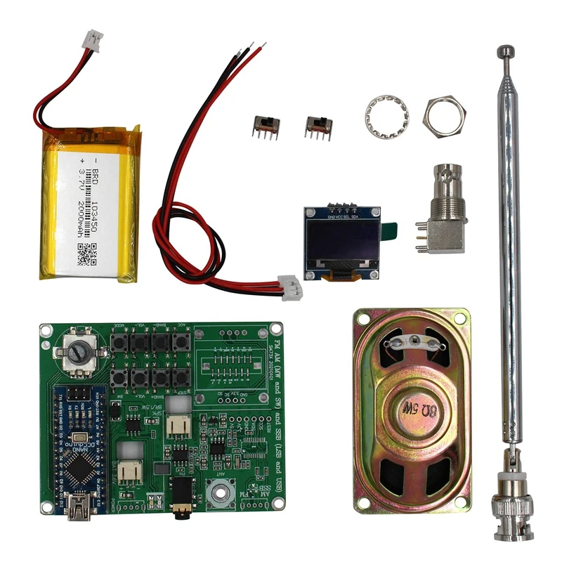 

SI4732 FM AM (MW/SW) SSB (LSB/USB) Радио Аудио приемник 3,5 мм выход BNC антенный интерфейс DIY комплект