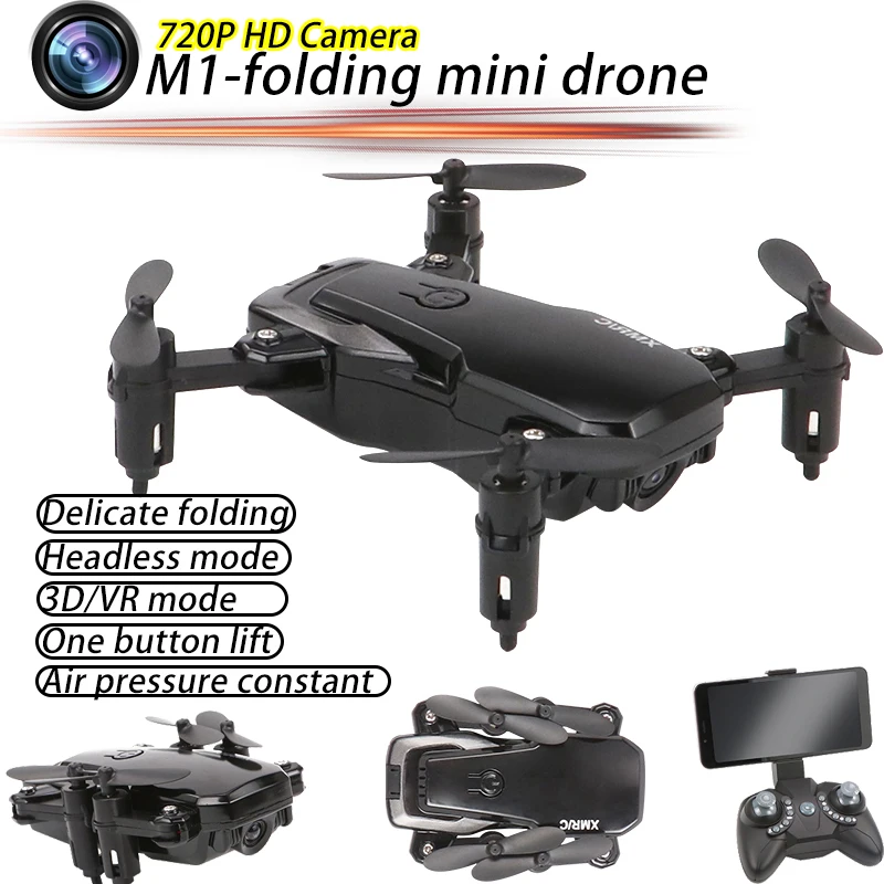 M1 мини Дрон с камерой Hd Wifi 1080P FPV складной Квадрокоптер Rc вертолет игрушки дроны