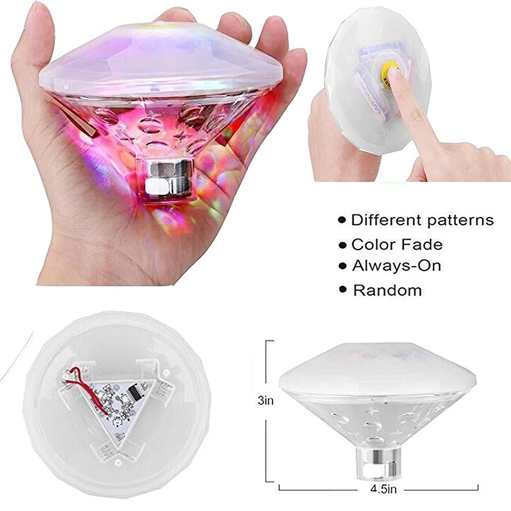 

New Floating Underwater Light RGB Submersible LED Disco party Light Glow Show Swimming Pool Hot Tub Spa Lamp Baby Bath Light