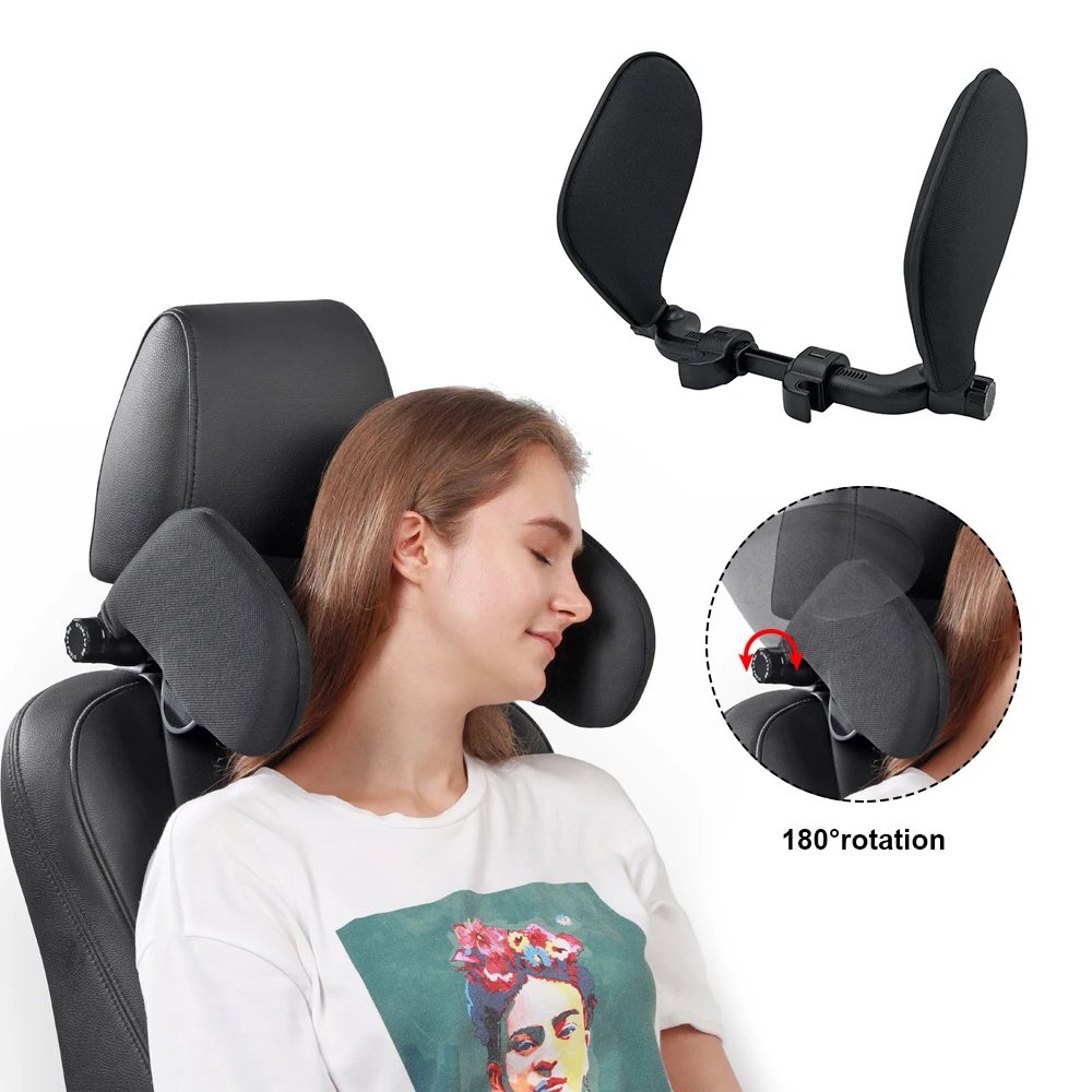 

Side Head Support Neck Support Pillow For Kids Adults Car Accessories Mesh Cloth Travel Sleeping Cushion Car Seat Headrest