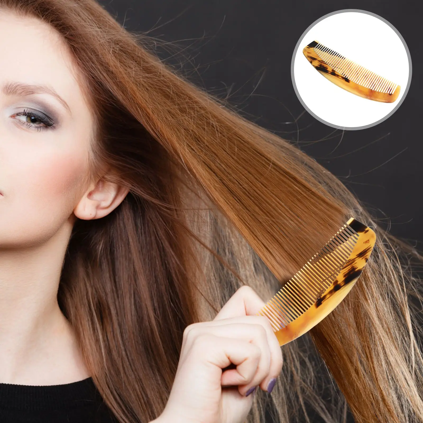 

1Pc Creative Portable Practical Durable Hair Styling Comb Sheep Horn Comb for Home