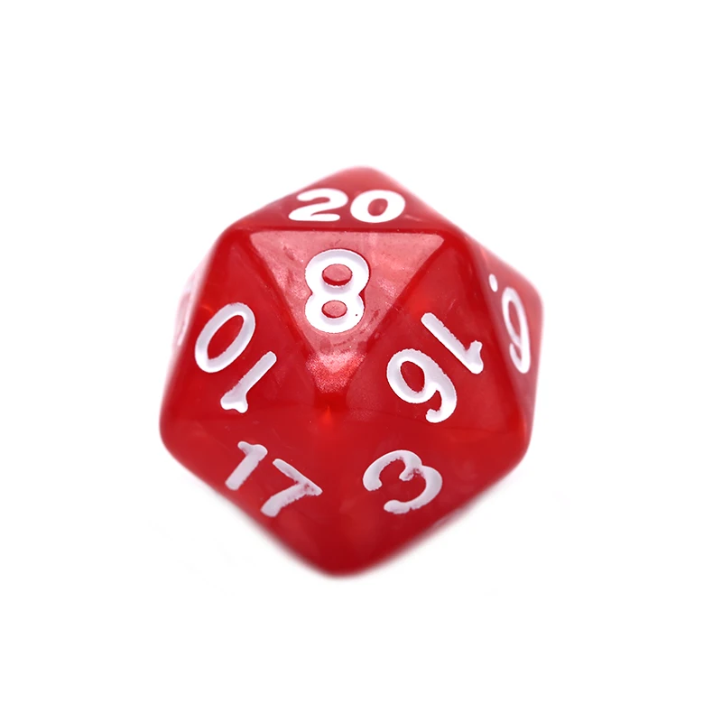 WR 1 шт. прочные перламутровые D20 кости акриловые 20 сторонние кости для настольной игры - Цвет: WR