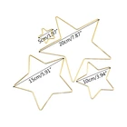 Звездные металлические кольца для Ловца снов, кольца для ловцов снов, венки, макраме, аксессуары для проектов сделай сам