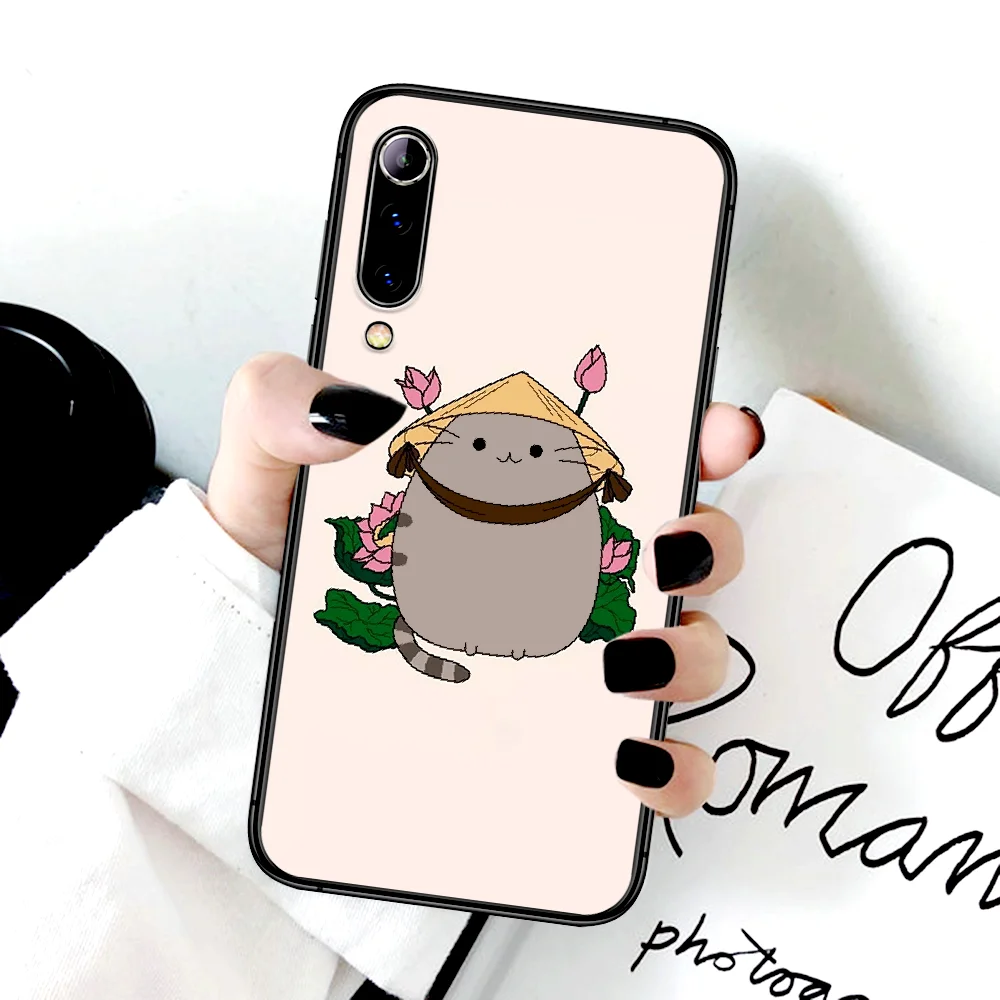 

Cute Pusheens Cat Phone Case For Xiaomi Mi Note 10 A3 9 MAX 3 A2 8 9 Lite Pro Ultra black Cell Silicone Shell Soft Coque Fashion
