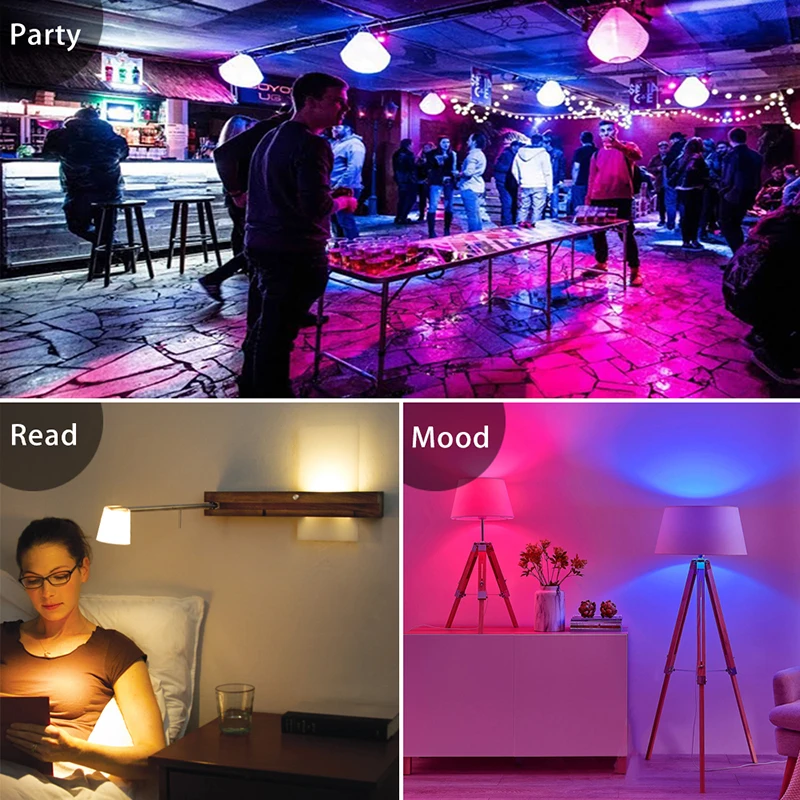 Светодиодная лампа для дома волшебная декоративная RGB с регулируемой яркостью и