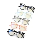 Круглые очки большого размера d, офисные компьютерные очки с защитой от излучения, женские игровые очки большого размера с прозрачными линзами и защитой от синего излучения