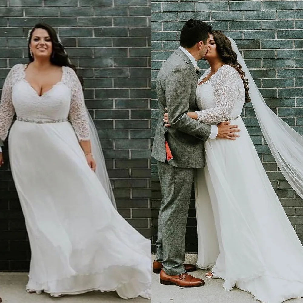 

Boho Beach Bohemian Wedding Dresses 2020 Woman's Plus Size Bride Gowns