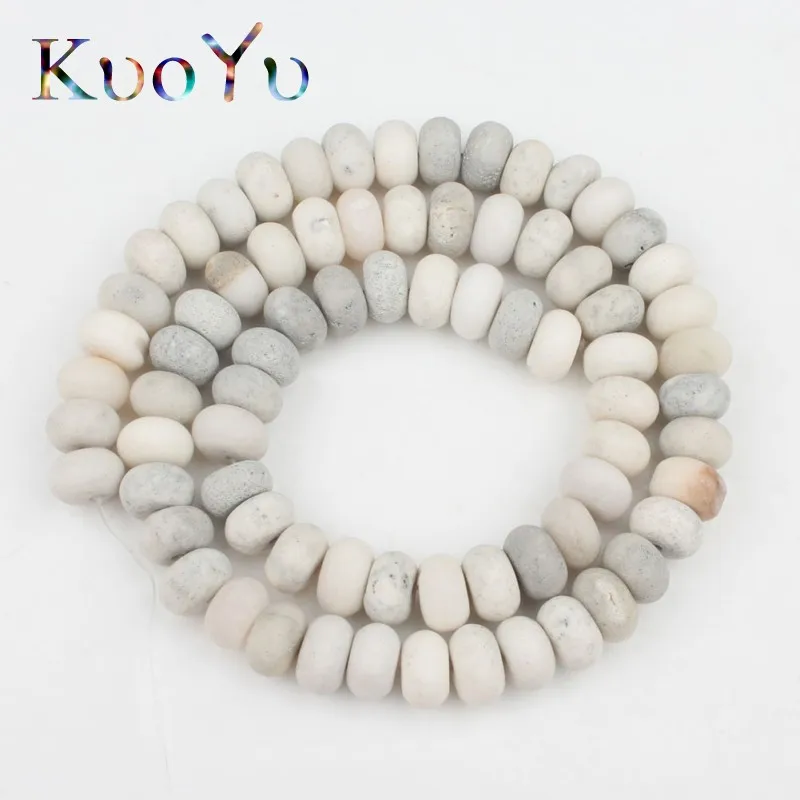 White Jade 5x8 мм натуральные матовые Форст Агаты Jades Jaspers Amazon круглые бусины Свободные перчатки для мотоцикла для самостоятельного изготовления ювелирных изделий Браслеты - Цвет: White Jade