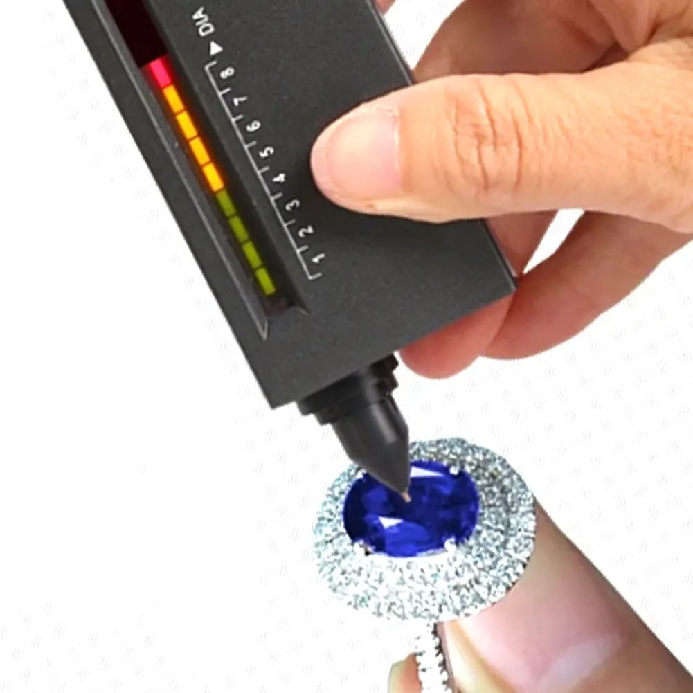 

Professional Diamond Gems Tester Pen Portable Gemstone Selector Tool LED Indicator Accurate Reliable Jewelry Test Tool