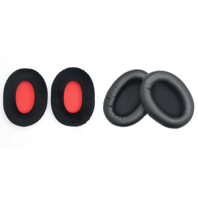 

2 пары, амбушюры из пены с эффектом памяти для Kingston HSCD KHX-HSCP Hyperx Cloud II, черные и черные-красные