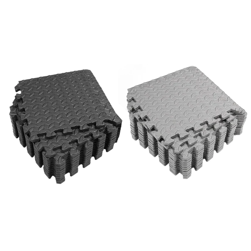 

24Pcs Exercise Mat with Interlocking Tiles Eva Children Play Mat for Gym Home Equipment Workouts 30X30Cm