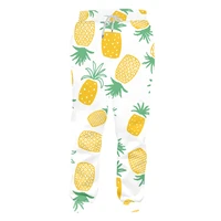 ujwi dropship sweatpants men cool print green pineapple fruit horn 3d jogger pants casual streetwear full length trousers 5xl