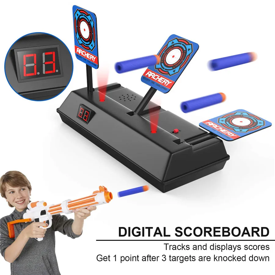 Digital Target Новое поступление ручной 6-рюмку револьвер мягкой пулей пистолет костюм для Nerf пули игрушечный пистолет Дротика Blaster игрушки для детей - Цвет: Digital Target