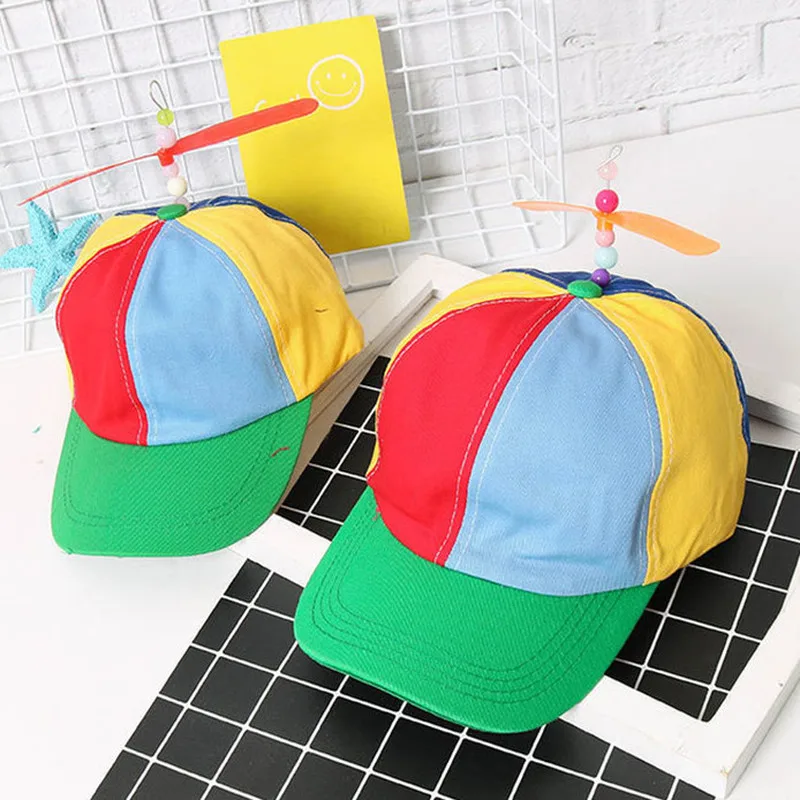 Бейсболки с пропеллером на вертолете Цветные Лоскутные кепки шляпа от солнца