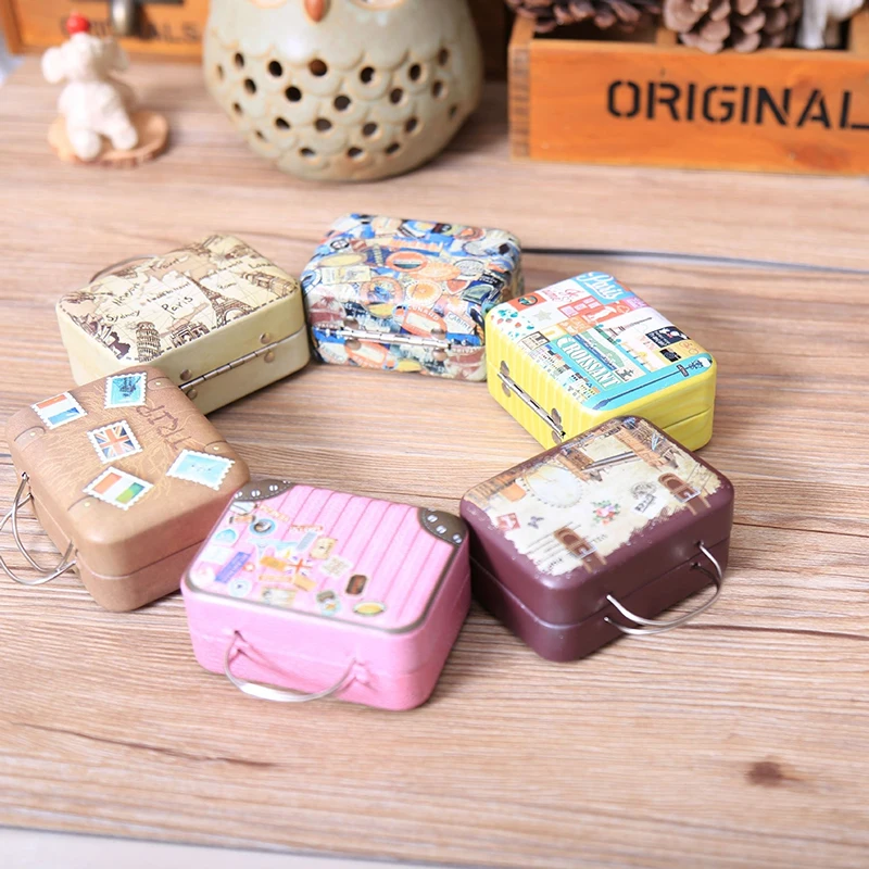 Винтажная мини коробка для конфет в форме чемодана хранения подарков на день