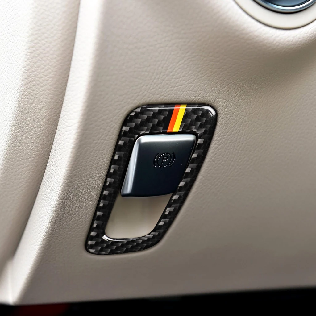

LHD Carbon Fiber Electronic Handbrake Frame Decorate Cover Trim For Mercedes Benz C W205 C180 C200 C300 GLC