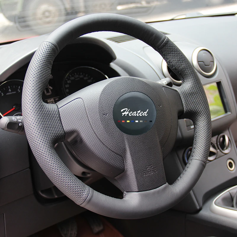 Оплетка рулевого колеса для Nissan QASHQAI X-Trail NV200 Rogue прошитая вручную нескользящая