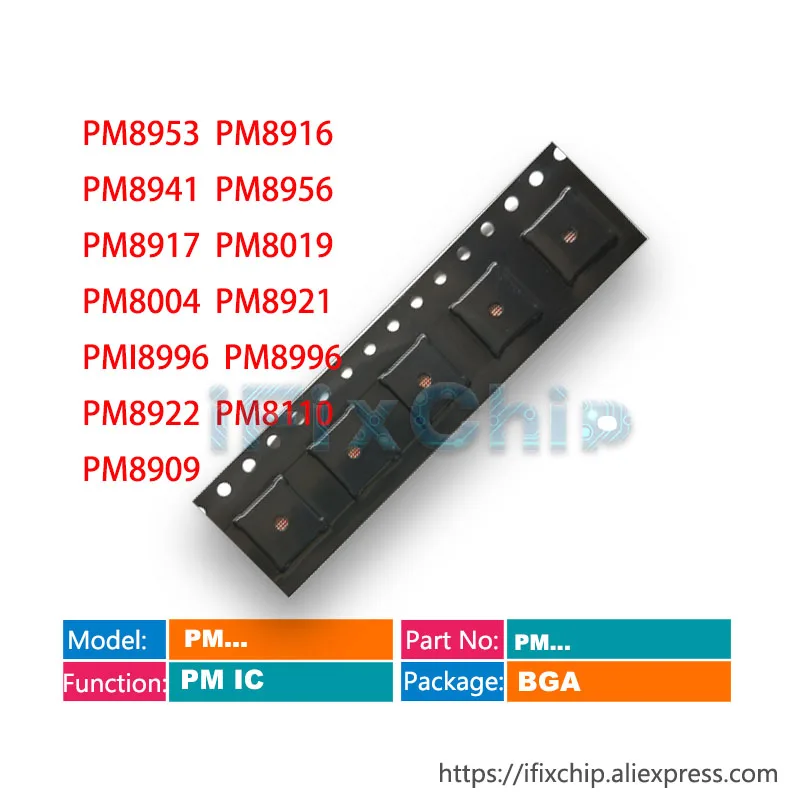 10pcs/lot PM8953 PM8941 PM8956 PM8917 PM8019 PM8004 PM8921 PMI8996 PM8996 PM8922 PM8110 PM8909 PM8916 Power PM IC PMIC Chip | Электронные