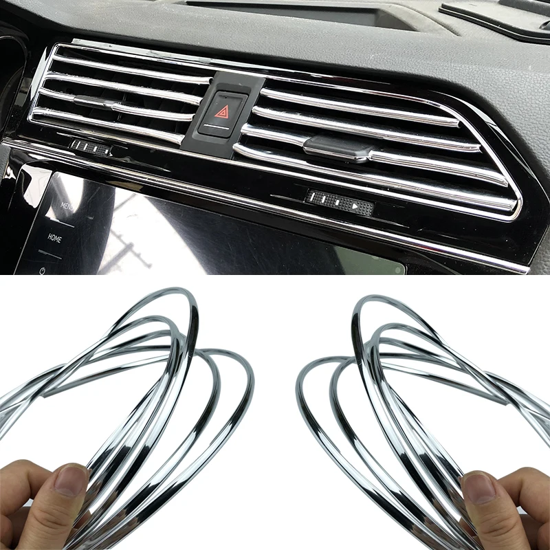 

4M Car Styling Chrome Grille Door Mouldings Decorative Protection Strips For Great Wall Hover H3 H5 H6 H8 M1 M4 M2 C30 C20R C50