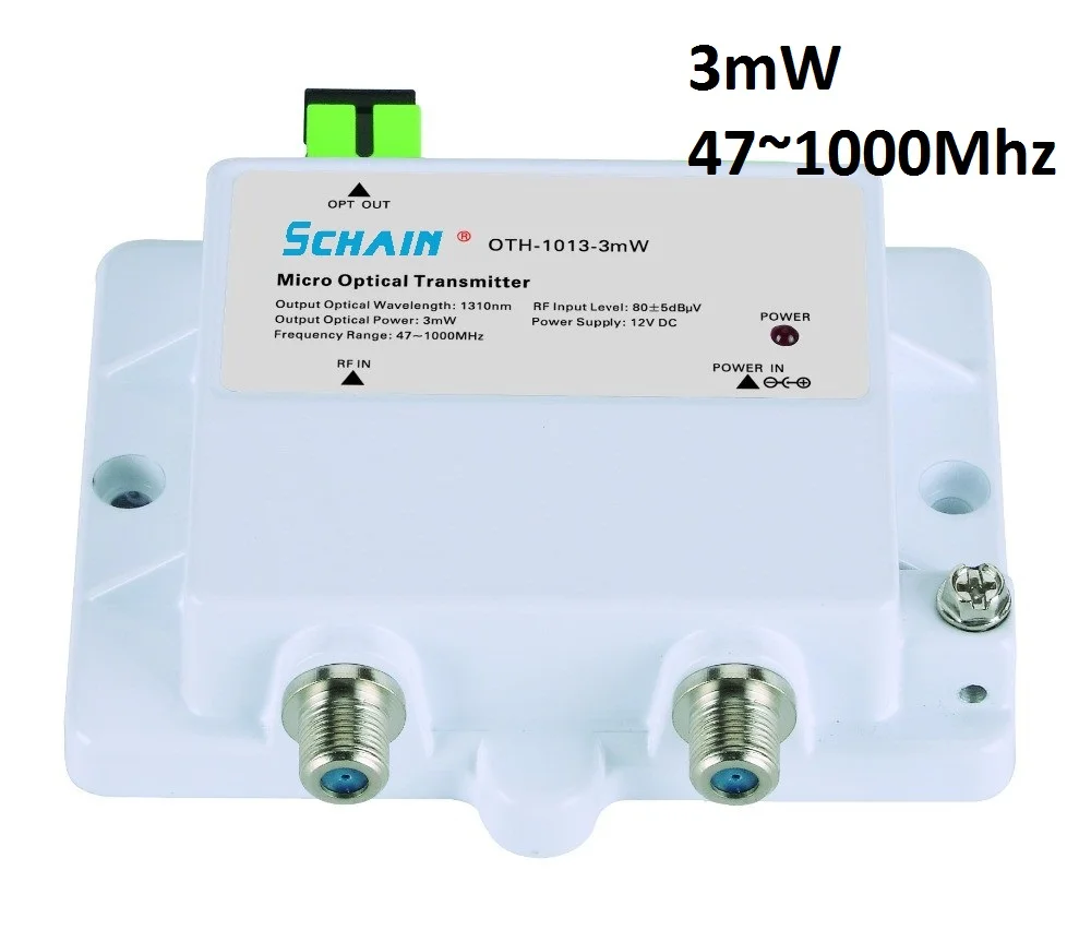 Micro Optical Transmitter 3mw FTTH 47-1000MHz 12V DC 1310nm 1550nm CATV with SC APC FTTH Optical Transmitter Fibra Optica Tool