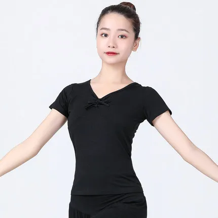 

Latin Top Women Latin Dance Basic Top Girl Dancewear Sexy Latin Ballroom Samba Tango Flamengo Dancing Practice T-shirt Costume