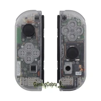 extremerate custom transparent clear housing shell cover with full set buttons for nintendo switch oled joycon controller